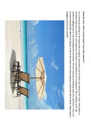 English Worksheet: At the beach