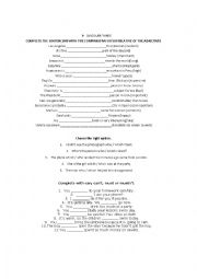 English Worksheet: comparative