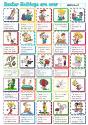 English Worksheet: Easter Holidays are over !