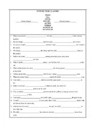 English Worksheet: future time clauses