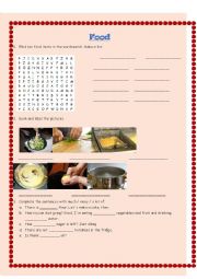 English Worksheet: Food and cooking verbs