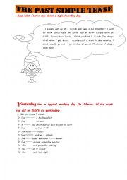 English Worksheet: The Past Simple Tense