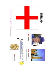 English Worksheet: England Who-What-How