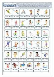 English Worksheet: Sports matching