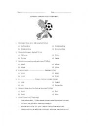 English Worksheet: Listening exercise. Sports interviews. (LINK + KEY)