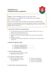 English Worksheet: Social Sciences for Argentinian Teacher