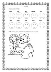 English Worksheet: Colours