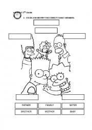 English Worksheet: family members