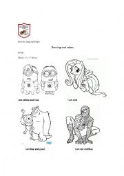 English Worksheet: Painting Characters