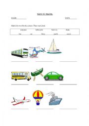 English Worksheet: Transportation