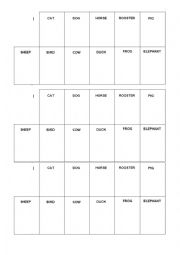 English Worksheet: animals sound