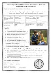 English Worksheet: Movie Activity: The Age of Adaline (2015)