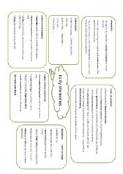 English Worksheet: TRINITY EARLY MEMORIES
