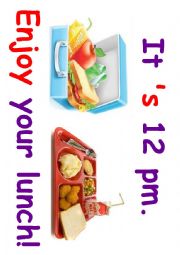 Class Poster Enjoy Lunch Snack