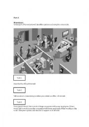 English Worksheet: Speaking Task-Based Assessment Test 3