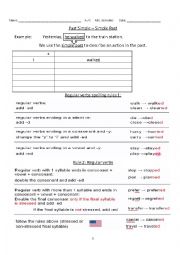 English Worksheet: past simple worksheet