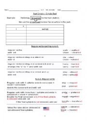 past simple worksheet