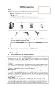 English Worksheet: brilliant machines