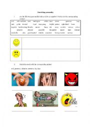 English Worksheet: Describing personality