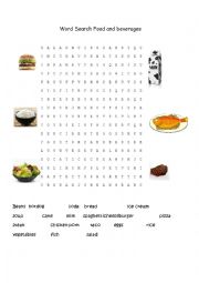 English Worksheet: Food and Beverages