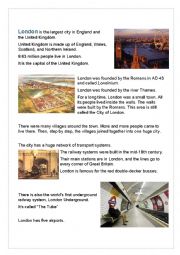 English Worksheet: Facts on London