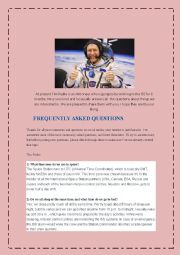 English Worksheet: READING ASTRONAUT TIM PEAKE