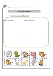 English Worksheet: Wild Animals - Farm Animals