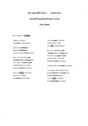 English Worksheet: Fill in the blanks  - My heart Will go on