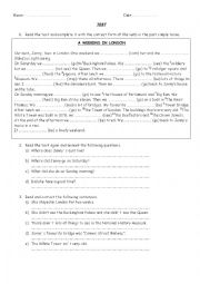 English Worksheet: Reading comprehension