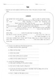 English Worksheet: Reading comprehension