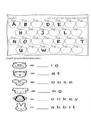 English Worksheet: Alphabet