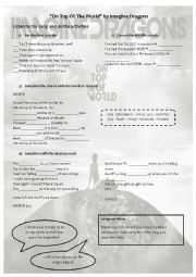 English Worksheet: SONG 