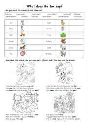 English Worksheet: Animals