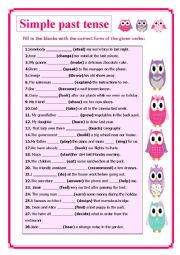 English Worksheet: Past Simple Tense