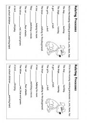 English Worksheet: Relating Processes: is, are, has, have