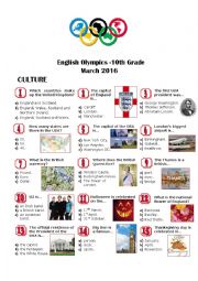 English Worksheet: English Olympics Contest