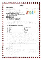 English Worksheet: Shopping vocabulary