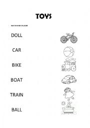 English Worksheet: TOYS