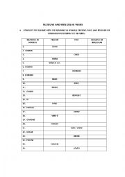 Regular and Irregular Verbs