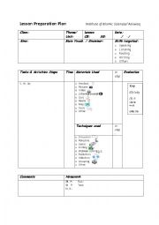 Lesson Preparation Plan