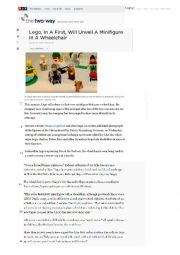 English Worksheet: toys and disability