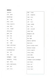 English Worksheet: Adjective synonyms