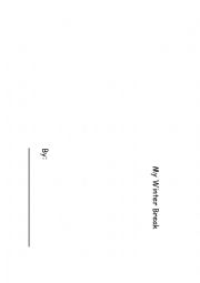 English Worksheet: My Winter Break book