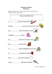 English Worksheet: frequency adverbs