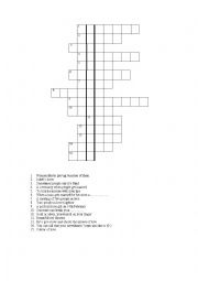 English Worksheet: Valentines Day Crossword