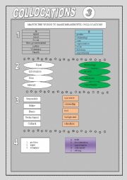 English Worksheet: collocations for BAC STUDENTS 3