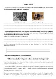 English Worksheet: Living in poverty