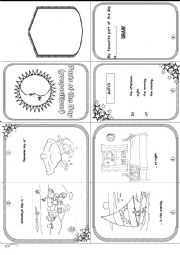 English Worksheet: Parts of the day MINI BOOK