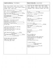 English Worksheet: listening song I cant feel my face