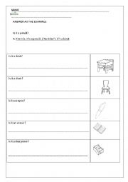 English Worksheet: Activity_classroom